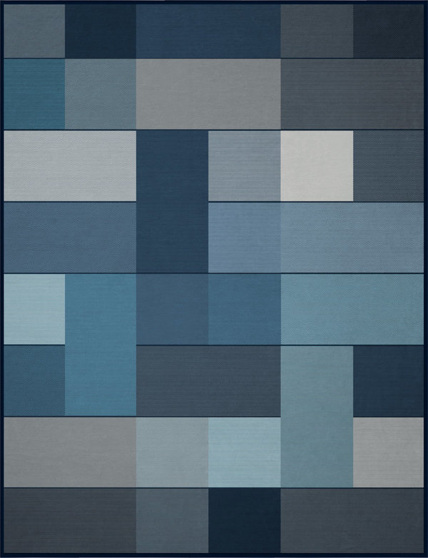 Wohn- und Kuscheldecke "Blocking Blue" 150x200 cm